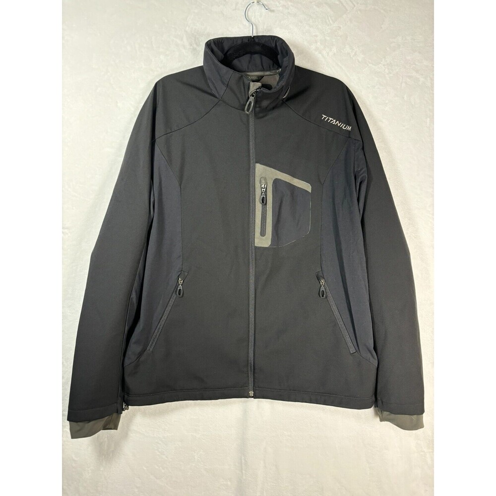 Columbia Titanium Jacket Mens Large Black 100% Polyester Lightweight Full Zip